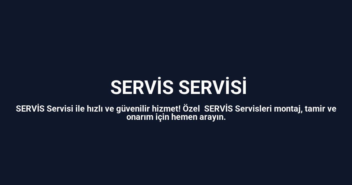 Sultandağı Termodinamik Servisi